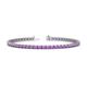 1 - Cliona 2.70 mm Amethyst Eternity Tennis Bracelet 