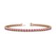 1 - Cliona 2.70 mm Rhodolite Garnet Eternity Tennis Bracelet 