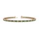 1 - Cliona 2.70 mm Green Garnet and Diamond Eternity Tennis Bracelet 