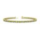 1 - Cliona 2.70 mm Peridot and Diamond Eternity Tennis Bracelet 
