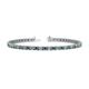 1 - Cliona 2.70 mm London Blue Topaz and Diamond Eternity Tennis Bracelet 
