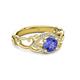 3 - Fineena Signature Tanzanite and Diamond Engagement Ring 