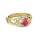 3 - Fineena Signature Rhodolite Garnet and Diamond Engagement Ring 