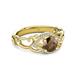 3 - Fineena Signature Smoky Quartz and Diamond Engagement Ring 