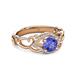 3 - Fineena Signature Tanzanite and Diamond Engagement Ring 