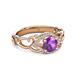3 - Fineena Signature Amethyst and Diamond Engagement Ring 