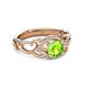 3 - Fineena Signature Peridot and Diamond Engagement Ring 