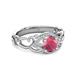 3 - Fineena Signature Rhodolite Garnet and Diamond Engagement Ring 