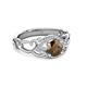 3 - Fineena Signature Smoky Quartz and Diamond Engagement Ring 
