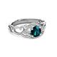 3 - Fineena Signature Blue and White Diamond Engagement Ring 