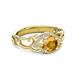 3 - Fineena Signature Citrine and Diamond Engagement Ring 