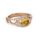 3 - Fineena Signature Citrine and Diamond Engagement Ring 