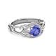 3 - Fineena Signature Tanzanite and Diamond Engagement Ring 