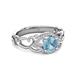 3 - Fineena Signature Aquamarine and Diamond Engagement Ring 