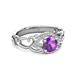 3 - Fineena Signature Amethyst and Diamond Engagement Ring 