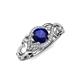 4 - Fineena Signature Blue Sapphire and Diamond Engagement Ring 