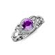 4 - Fineena Signature Amethyst and Diamond Engagement Ring 