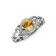 4 - Fineena Signature Citrine and Diamond Engagement Ring 