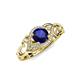 4 - Fineena Signature Blue Sapphire and Diamond Engagement Ring 