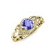 4 - Fineena Signature Tanzanite and Diamond Engagement Ring 