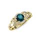 4 - Fineena Signature London Blue Topaz and Diamond Engagement Ring 