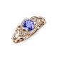 4 - Fineena Signature Tanzanite and Diamond Engagement Ring 