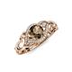 4 - Fineena Signature Smoky Quartz and Diamond Engagement Ring 