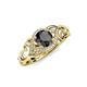 4 - Fineena Signature Black and White Diamond Engagement Ring 