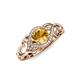 4 - Fineena Signature Citrine and Diamond Engagement Ring 