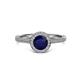 3 - Vida Signature Blue Sapphire and Diamond Halo Engagement Ring 