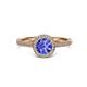 3 - Vida Signature Tanzanite and Diamond Halo Engagement Ring 