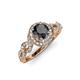 4 - Hana Signature Black and White Diamond Halo Engagement Ring 