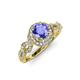4 - Hana Signature Tanzanite and Diamond Halo Engagement Ring 
