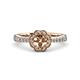 2 - Florus Semi Mount Floral Halo Engagement Ring 
