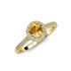4 - Vida Signature Citrine and Diamond Halo Engagement Ring 