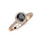 4 - Vida Signature Black and White Diamond Halo Engagement Ring 