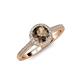 4 - Vida Signature Smoky Quartz and Diamond Halo Engagement Ring 