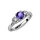 4 - Erela Signature Three Stone with Side Diamond Engagement Ring 