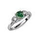 4 - Erela Signature Three Stone with Side Diamond Engagement Ring 