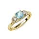 4 - Erela Signature Three Stone with Side Diamond Engagement Ring 