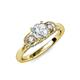 4 - Erela Signature Three Stone with Side Diamond Engagement Ring 