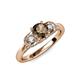 4 - Erela Signature Three Stone with Side Diamond Engagement Ring 