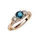 4 - Erela Signature Three Stone with Side Diamond Engagement Ring 