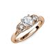4 - Erela Signature Three Stone with Side Diamond Engagement Ring 
