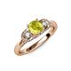 4 - Erela Signature Three Stone with Side Diamond Engagement Ring 