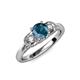 4 - Erela Signature Three Stone with Side Diamond Engagement Ring 