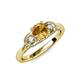 4 - Erela Signature Three Stone with Side Diamond Engagement Ring 