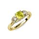 4 - Erela Signature Three Stone with Side Diamond Engagement Ring 