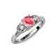 4 - Erela Signature Three Stone with Side Diamond Engagement Ring 