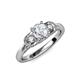4 - Erela Signature Three Stone with Side Diamond Engagement Ring 